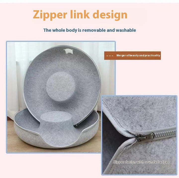 Comfortable Round Pet Tunnel Bed For Cozy Everyday Rest