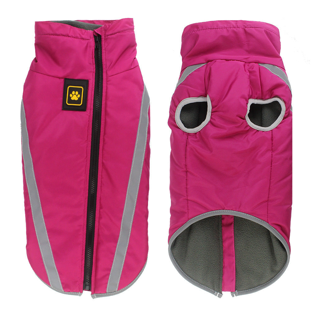 Reflective Padded Pet Winter Jacket For Warm Outdoor Comfort