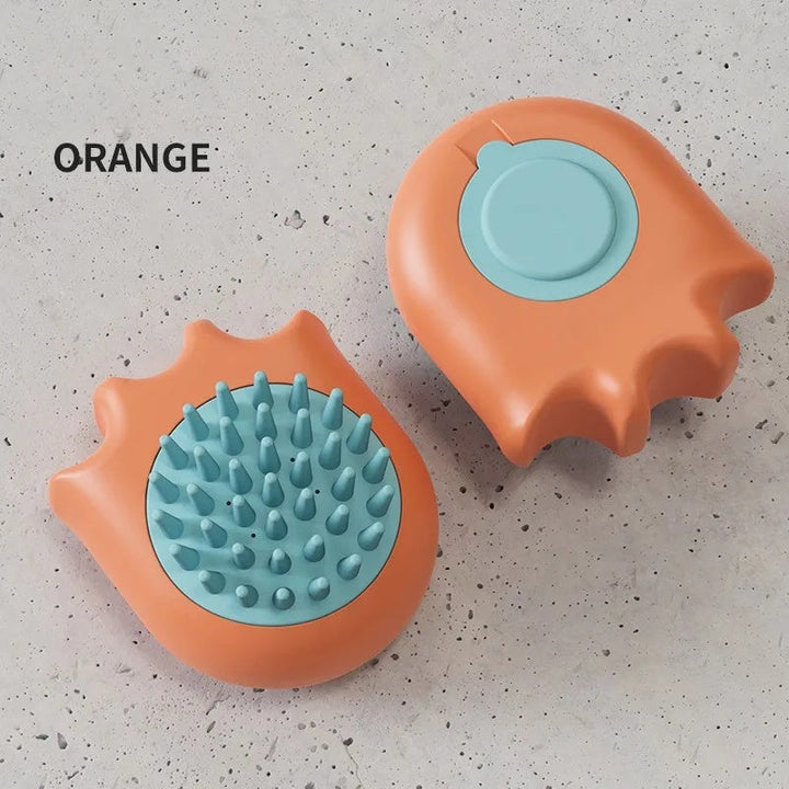 Transform Bath Time with the Pet Bath Massage Brush With Shampoo Dispenser